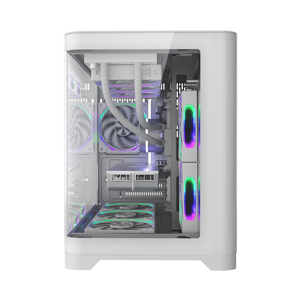 Carcasa 1STPLAYER UV6-WH, RGB, Cube Tower, White - 3