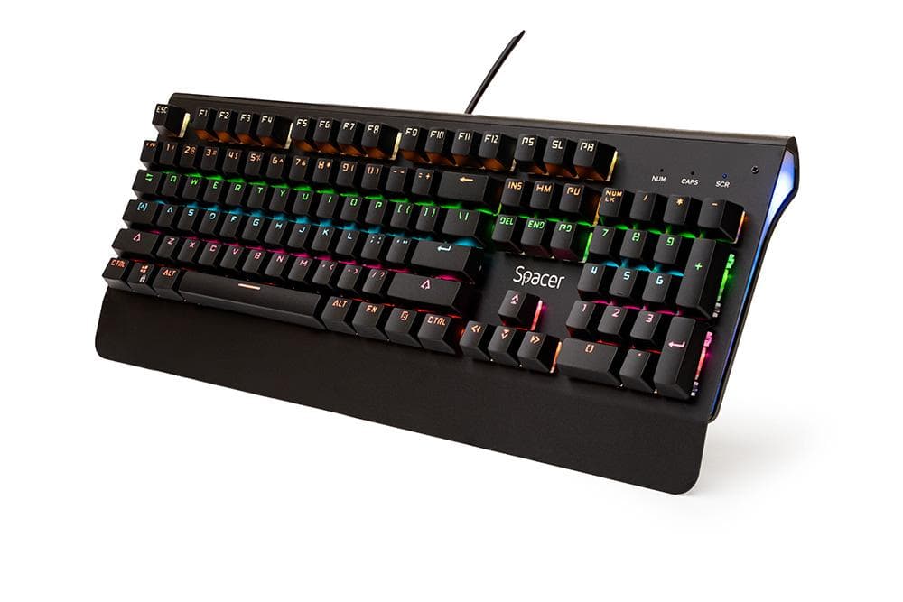 Tastatura Spacer SPKB-MK-01 cu fir, USB, switch-uri mecanice albastre, 50 - 4