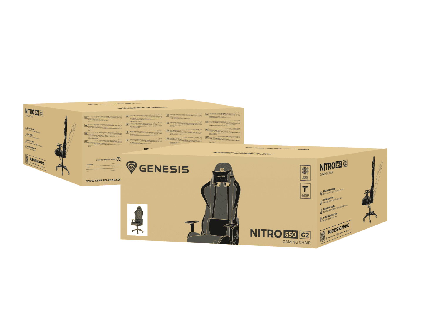 Scaun gaming Genesis Nitro 550 G2, material Synthetic PU + - 4