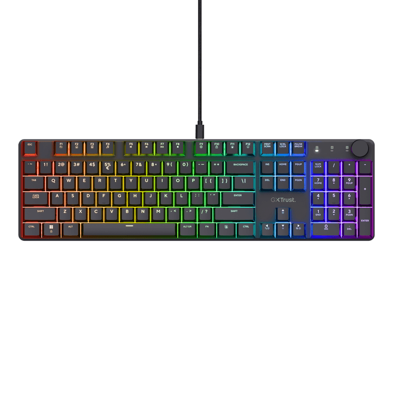 Tastatura mecanica Trust GXT 866 Torix cu fir, swtich linear,