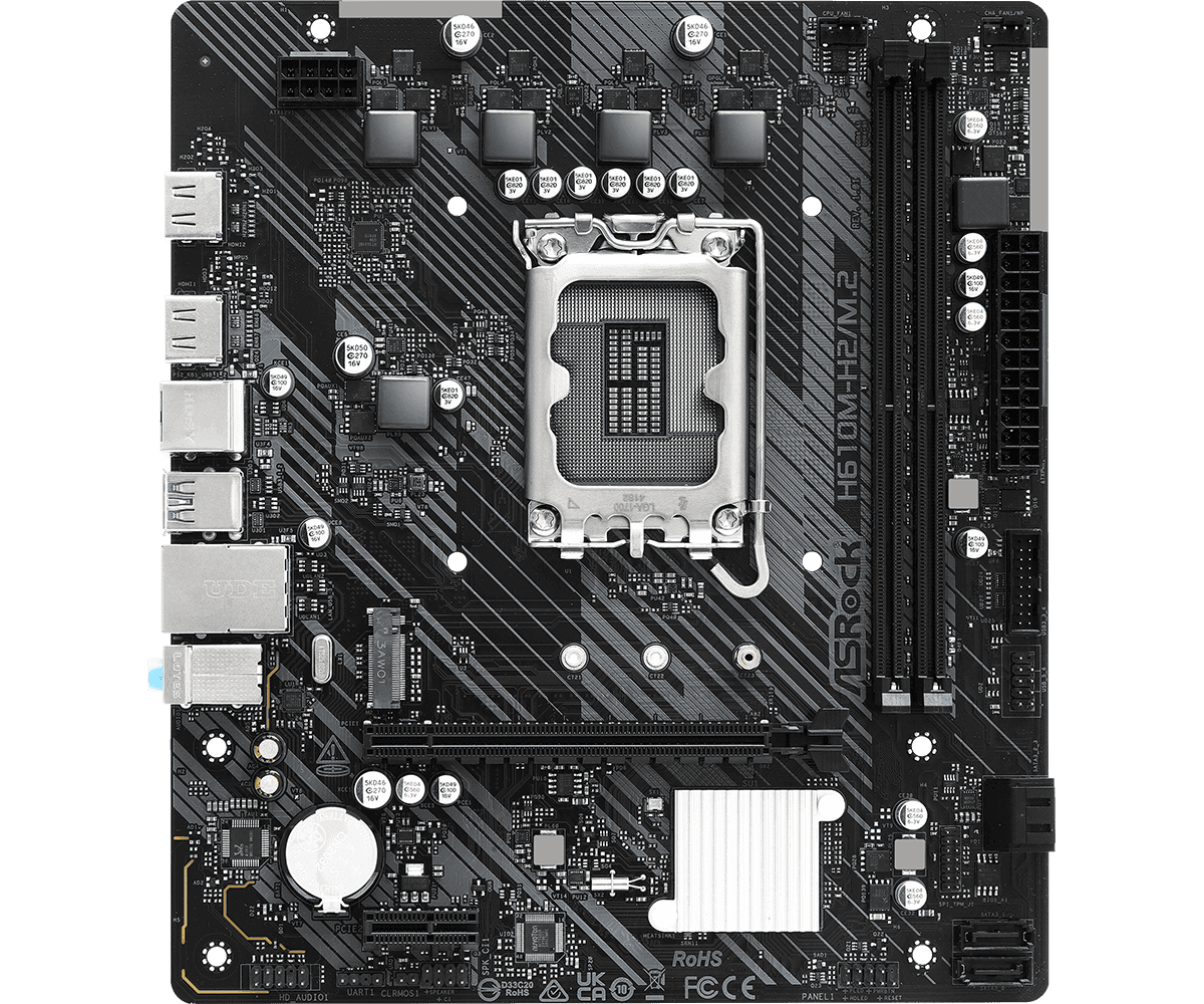 Placa de baza ASRock H610M-H2/M.2, Socket 1700, DDR4, Micro-ATX - 2