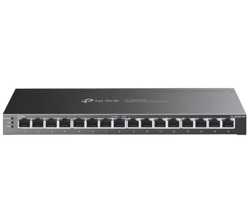"JetStream™  16-Port Gigabit Smart Switch with 8-Port PoE+ PORT: