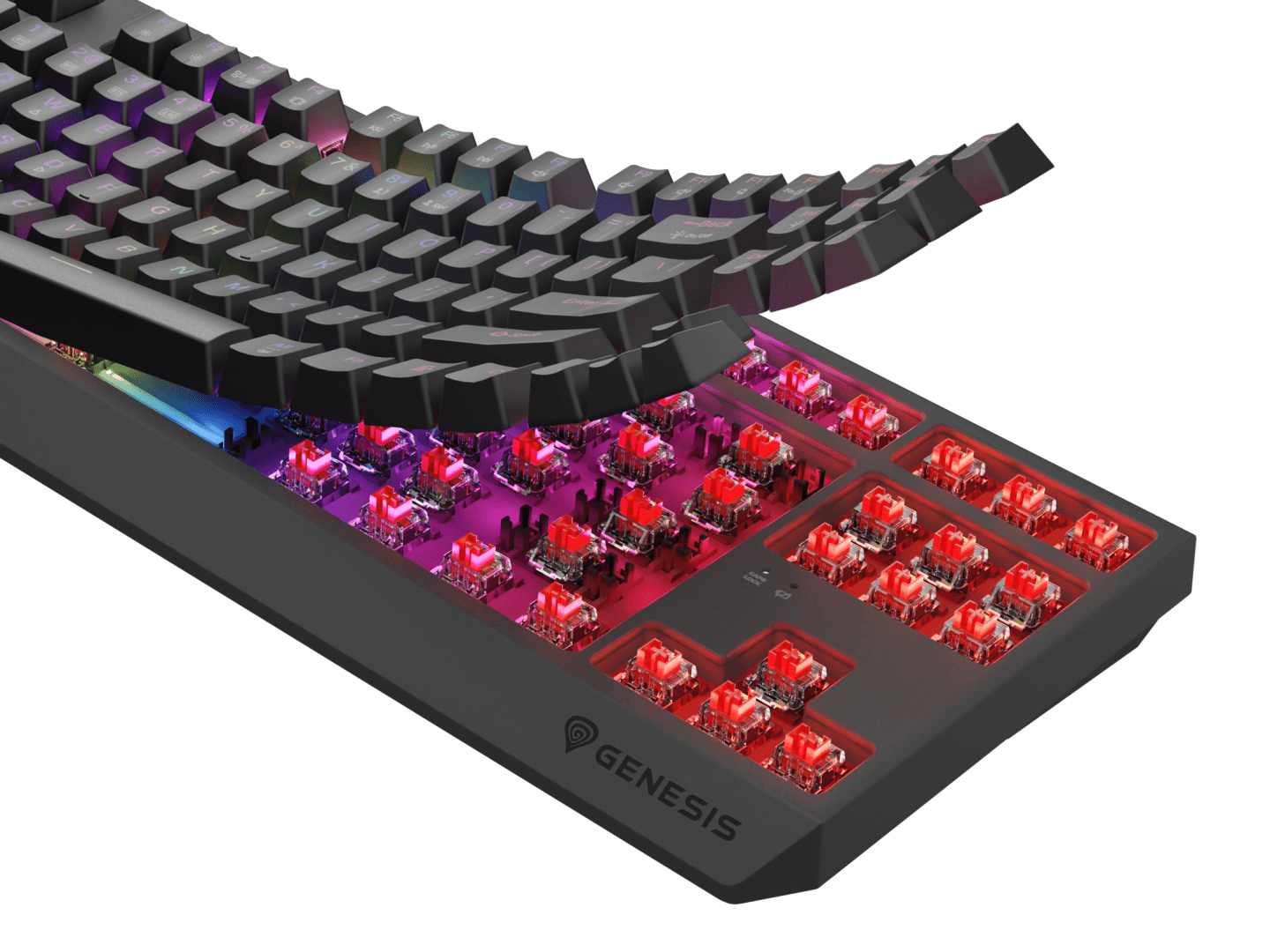 Tastatura gaming mecanica wireless Genesis Thor 230 TKL, iluminare RGB, - 16