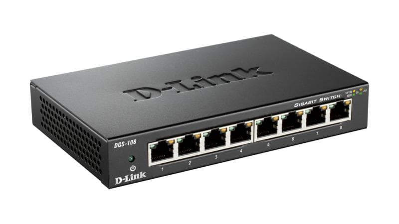 Switch D-Link DGS-108, 8 port, 10/100/1000 Mbps - 2