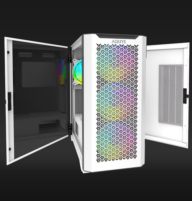 Carcasa AQIRYS Aquilla, RGB, Mid Tower, White - 5