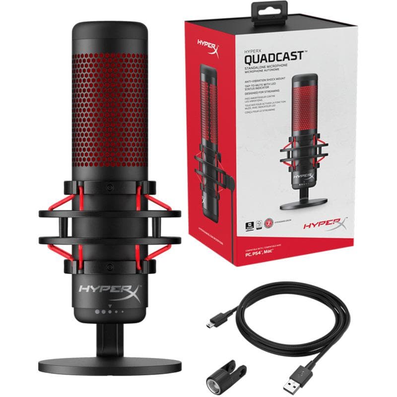 Microfon HP HyperX QuadCast, negru - 2