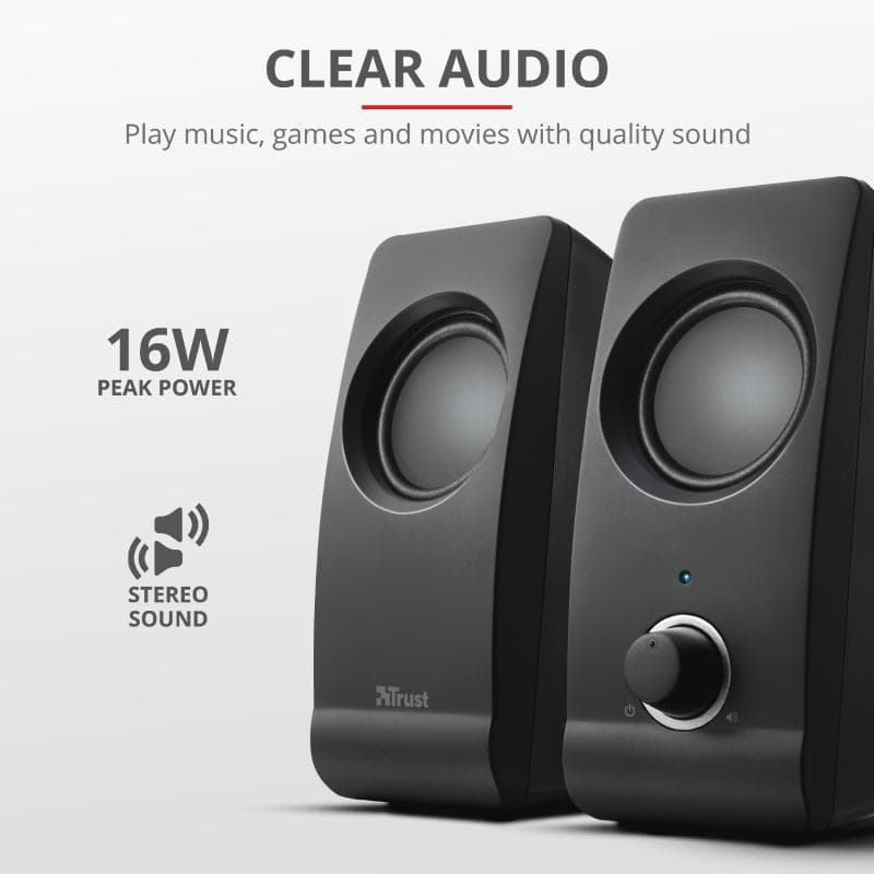 Boxe Stereo Trust Remo 2.0 Speaker Set, 8W, negru - 4