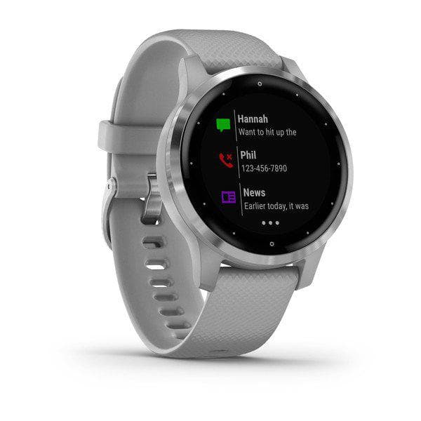 Ceas Smartwatch Garmin Vivoactive 4S, Powder Gray/Silver SEU - 3