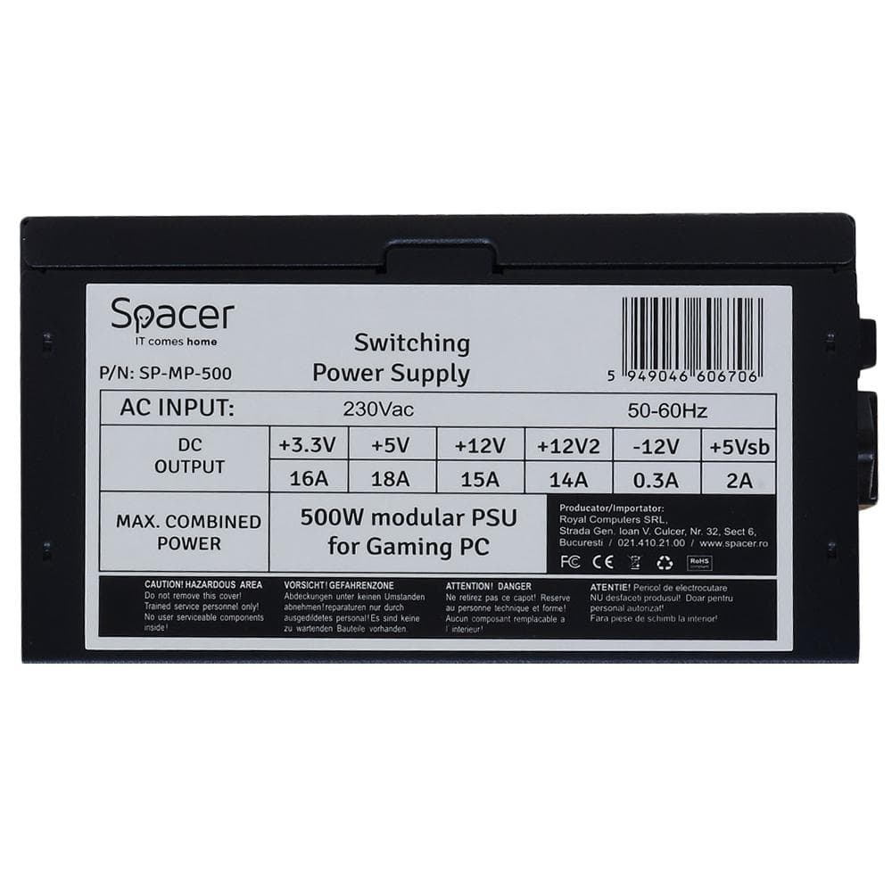 Sursa Spacer SP-MP-500, 80 PLUS, 500 W - 2