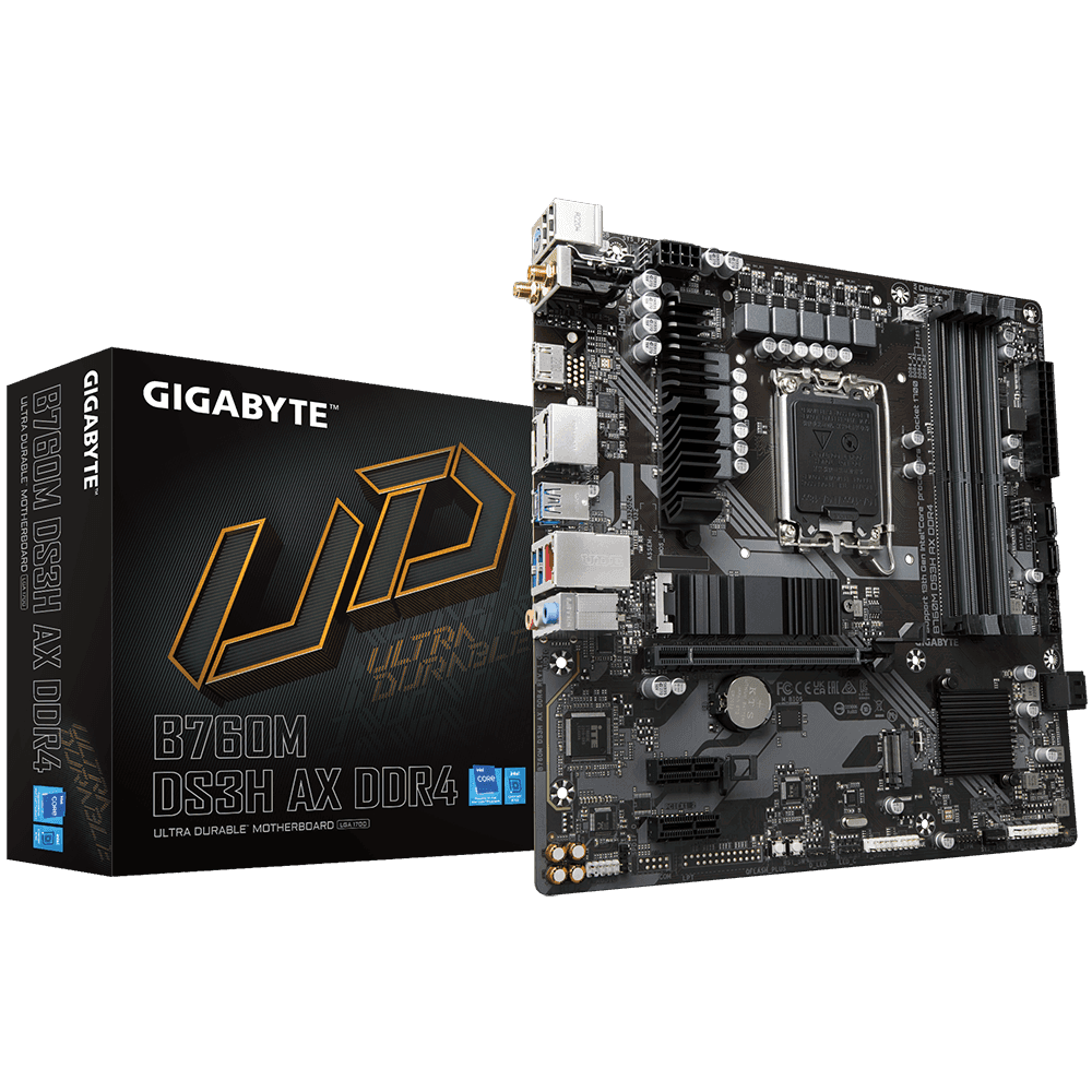 Placa de baza Gigabyte B760M DS3H AX, Socket 1700, DDR4,
