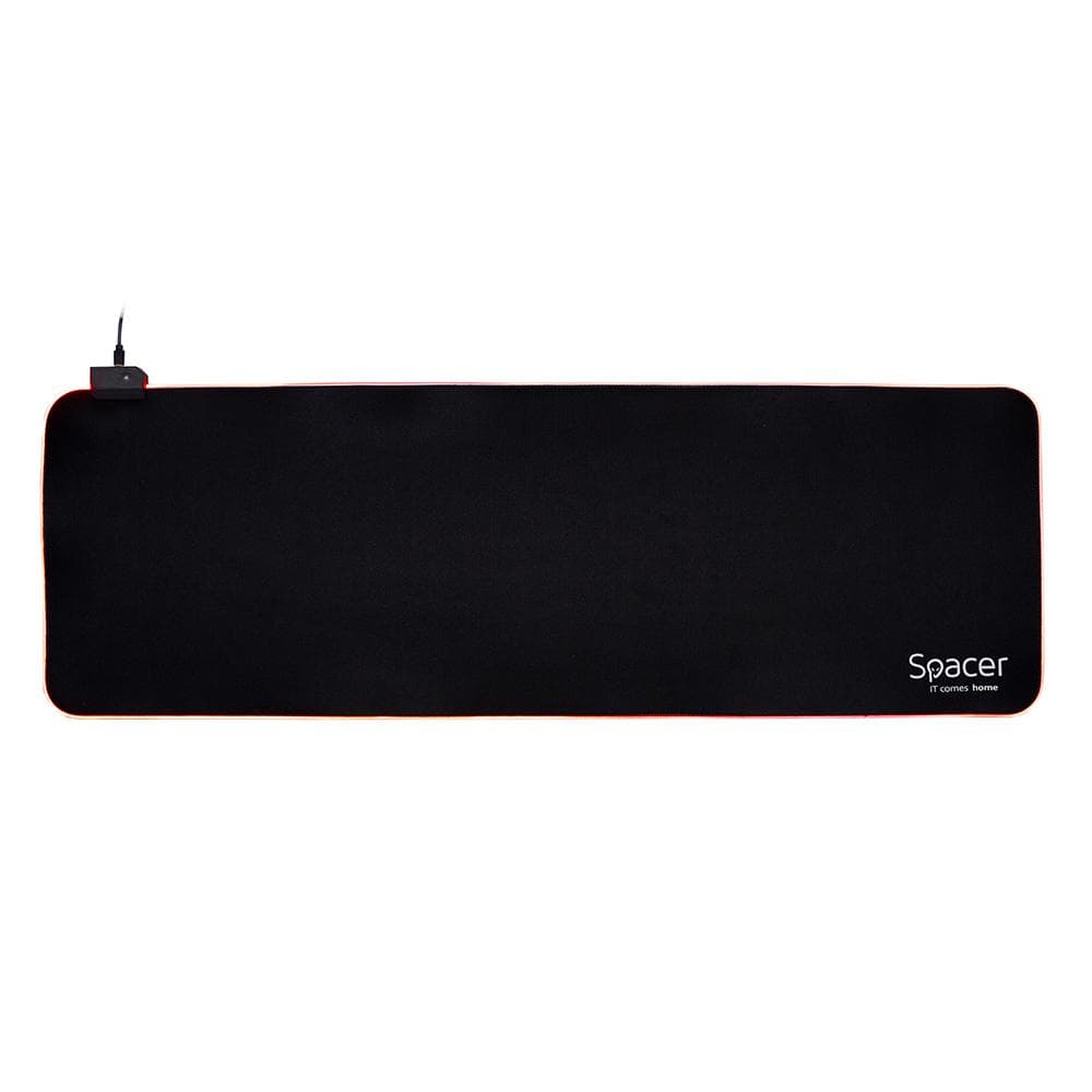 Mousepad Spacer RGB gaming, cauciuc si material textil, 900 x - 3