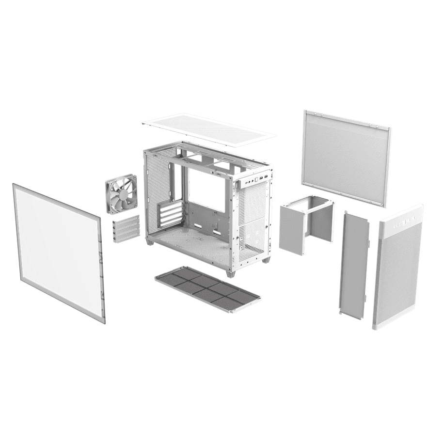 Carcasa ASUS AP201 PRIME CASE TG WHITE, Nu, Mini Tower, - 6