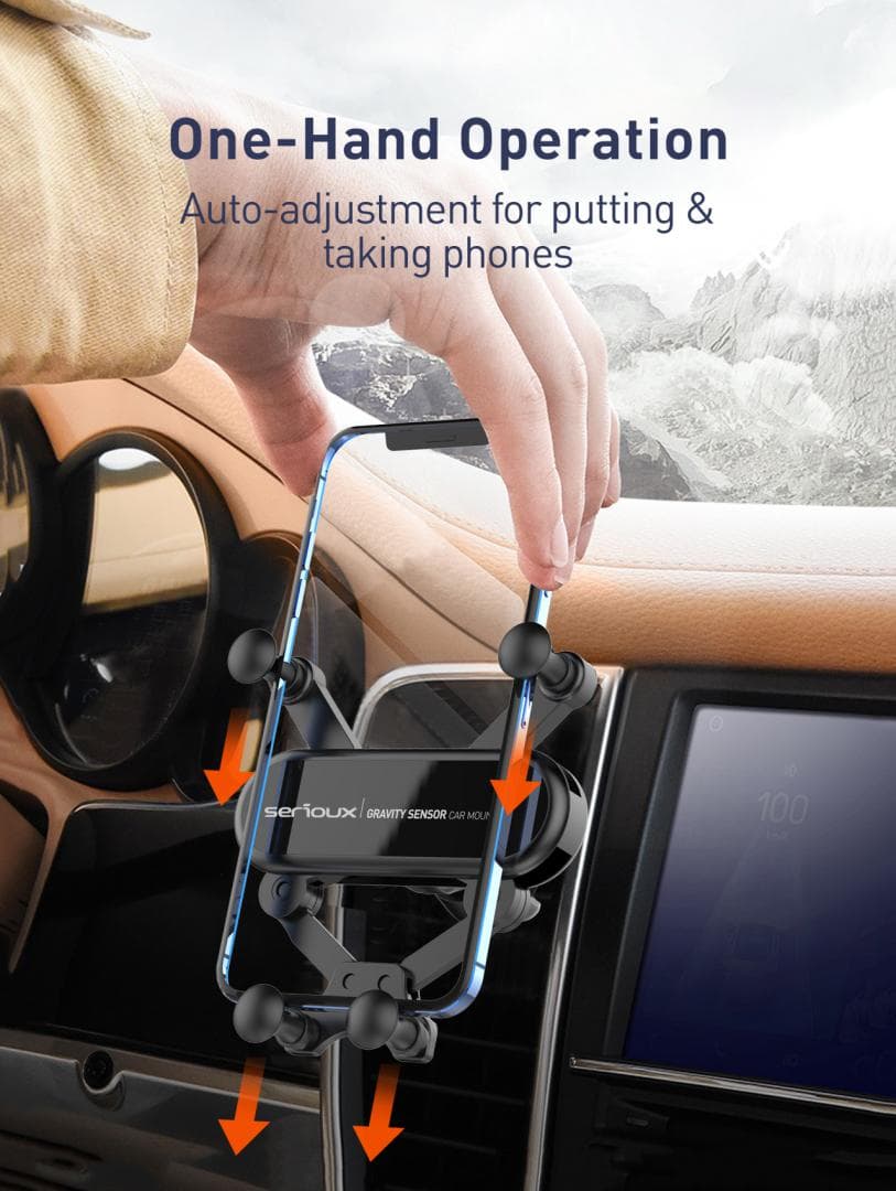 Suport auto telefon Gravity Serioux CH04,  Material: ABS, Mod - 6