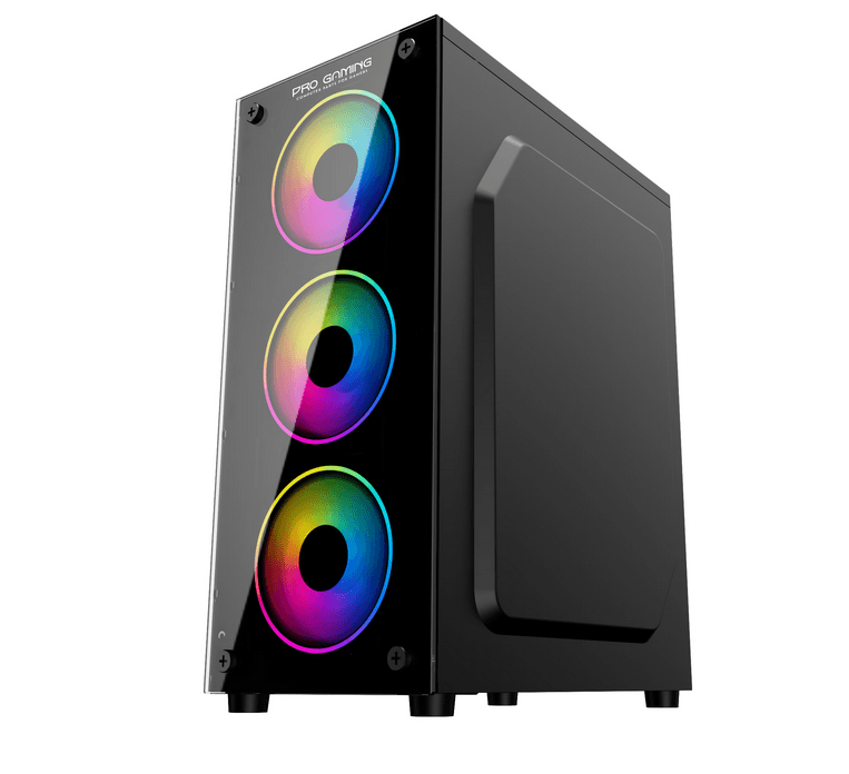 Carcasa PRO GAMING ELEMENT, RGB, Mid Tower, Black - 2