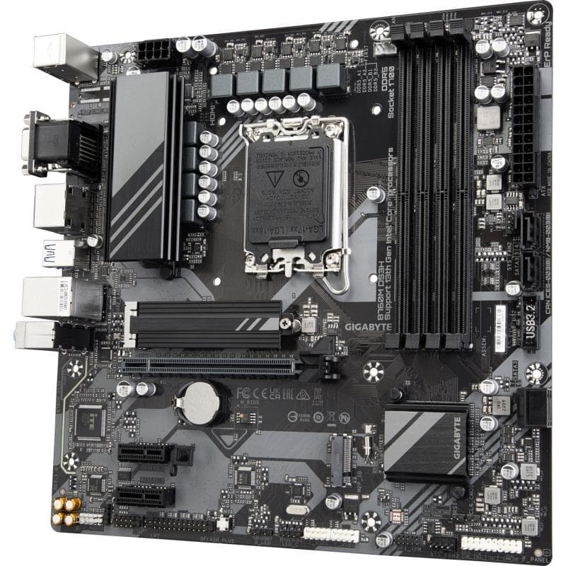 Placa de baza Gigabyte B760M DS3H, Socket 1700, DDR5, Micro-ATX - 3