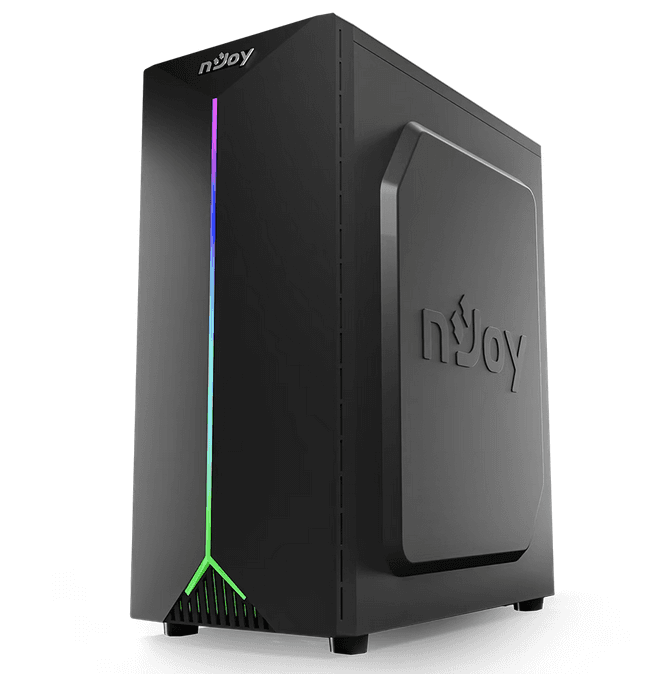 Carcasa NJOY Anil, RGB, Mid Tower, Black - 2