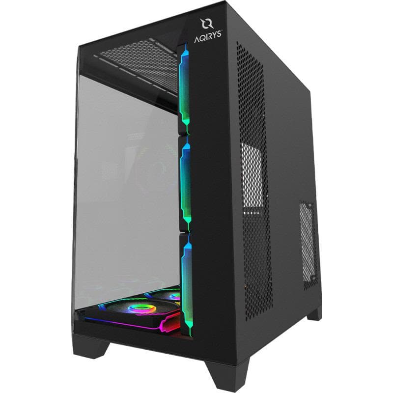 Carcasa AQIRYS Titan, RGB, Mid Tower, Black - 2