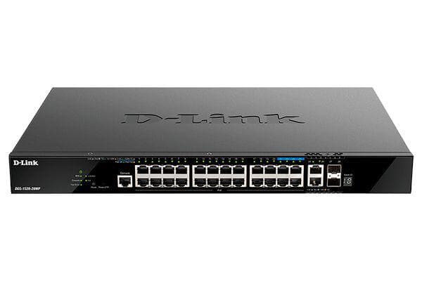Switch D-Link DGS-1520-28MP, 28 porturi Gigabit,24 x 10/100/1000Base-T, 2 x