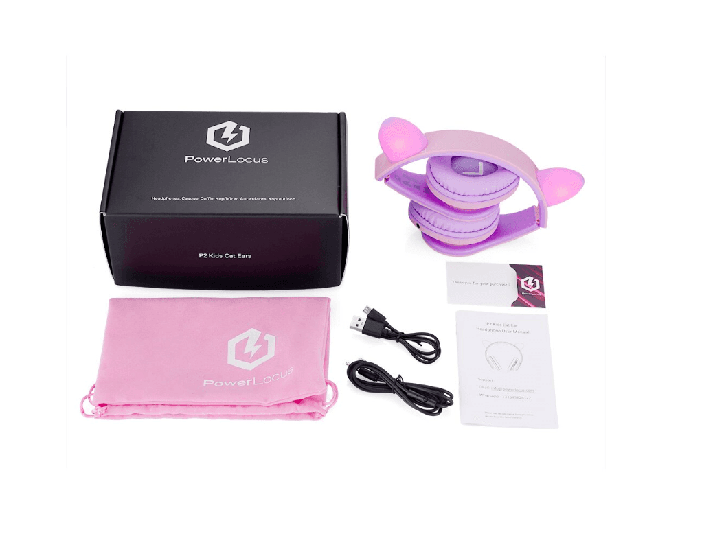 Casti Over-ear POWERLOCUS KidsCat, wireless, Multicolor - 4