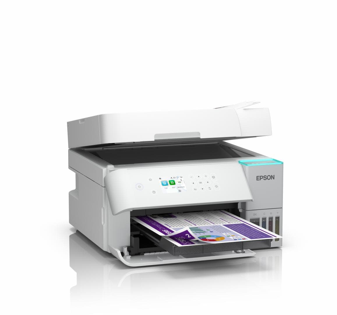 Multifunctional inkjet color Epson EcoTank CISS L6376, culoare alb, dimensiune - 4