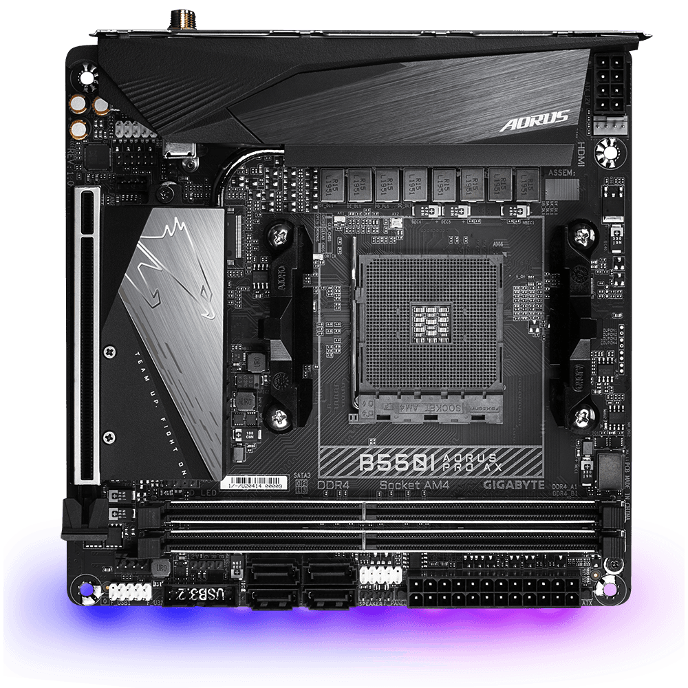 Placa de baza Gigabyte B550I AORUS PRO AX, Socket AM4, - 2