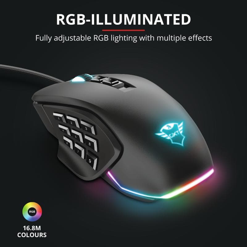 Mouse Trust GXT 970, Gaming Mouse, negru - 11