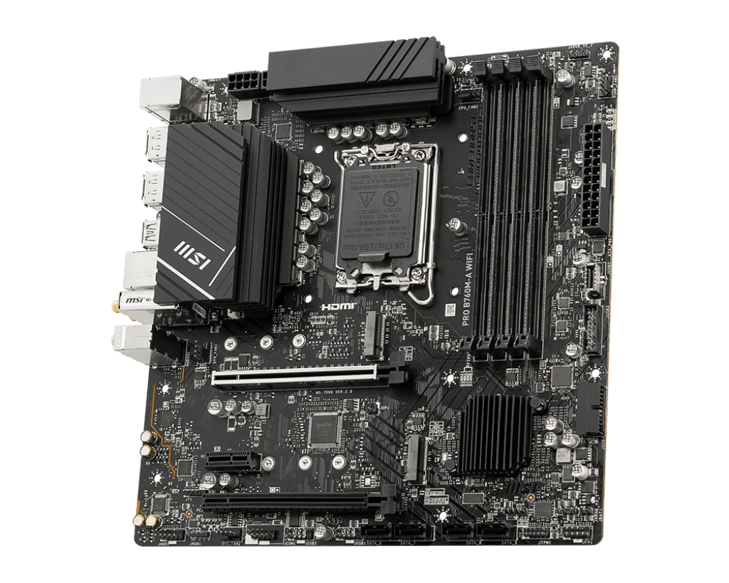 Placa de baza MSI PRO B760M-A WIFI, Socket 1700, DDR5, - 2