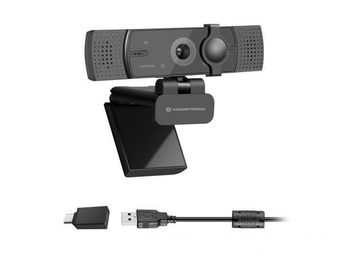 Camera Web Conceptronic AMDIS07B, rezolutie video 4K, USB 2.0, Negru - 3