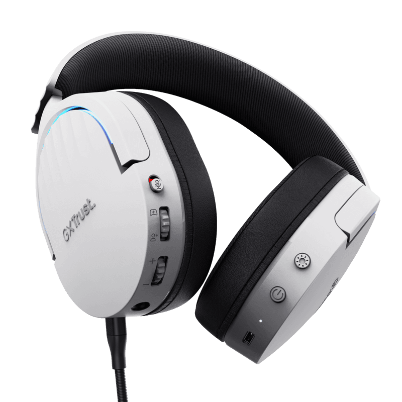 Casti Gaming Head-band Trust GXT 491W Fayzo, Wireless, Alb - 3