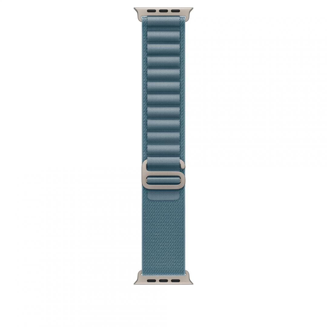 Apple Watch 49mm Light Blue Alpine Loop - Small - Natural Titanium