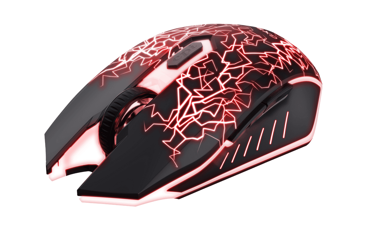 Mouse Trust Basics gaming wireless, 2000 DPI, negru