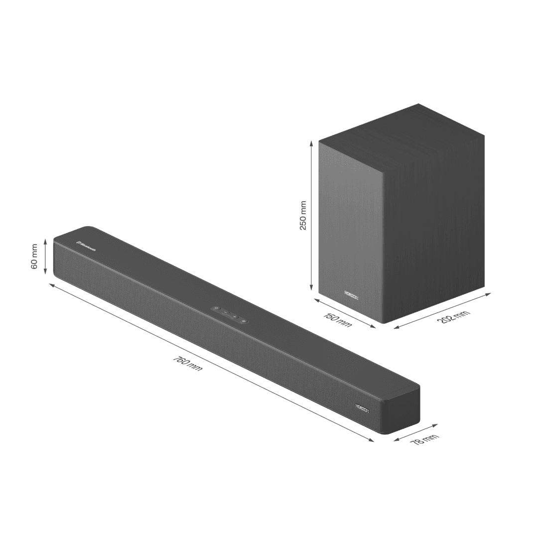SOUNDBAR HORIZON HAV-S2630W / System 2.1 / Max Audio Power - 8