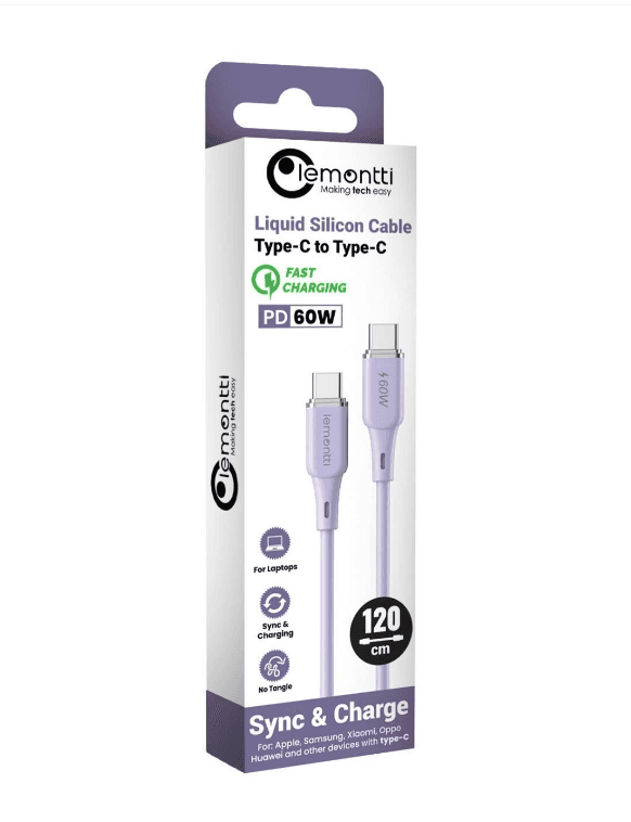 Cablu Lemontti Liquid Silicon Type-C la Type-C, Fast Charge, PD - 2