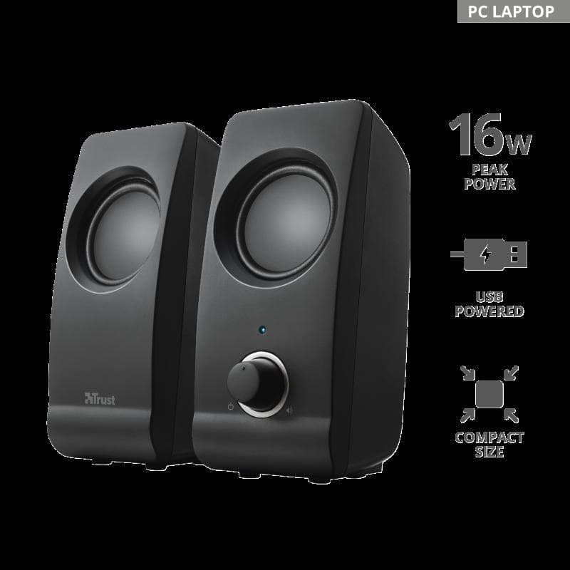 Boxe Stereo Trust Remo 2.0 Speaker Set, 8W, negru - 2