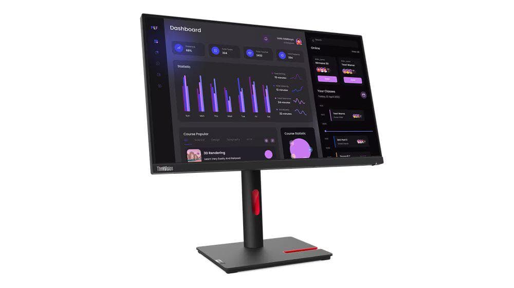 Monitor Lenovo ThinkVision T24i-30, 23.8" FHD (1920x1080) IPS WLED, Anti-glare, - 2