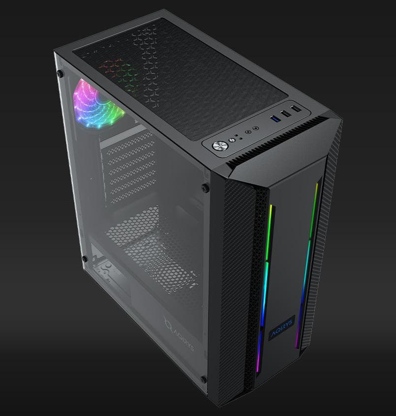 Carcasa AQIRYS MIZAR, RGB, Mid Tower, Black - 3