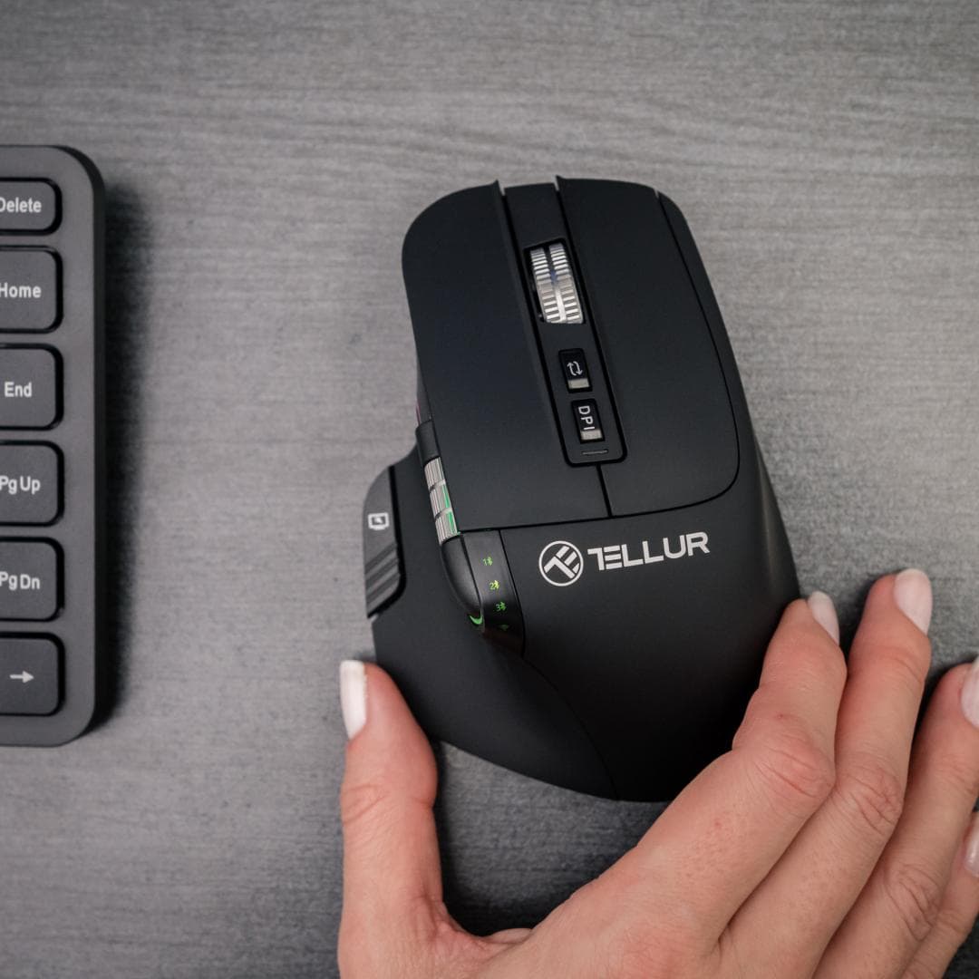 Mouse wireless Tellur Shade, silent click, rezolutie maxima 3200 DPI, - 9