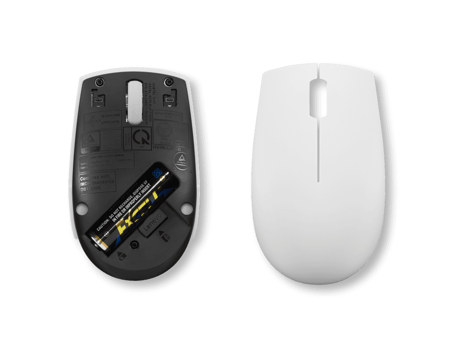 Mouse wireless Lenovo 300, Cloud Grey, Rezolutie (dpi): 1000 dpi, - 6