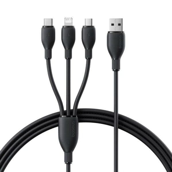 Cablu alimentare si date Baseus Ultra-Fast One-for-three Retractable, pt smartphone,USB