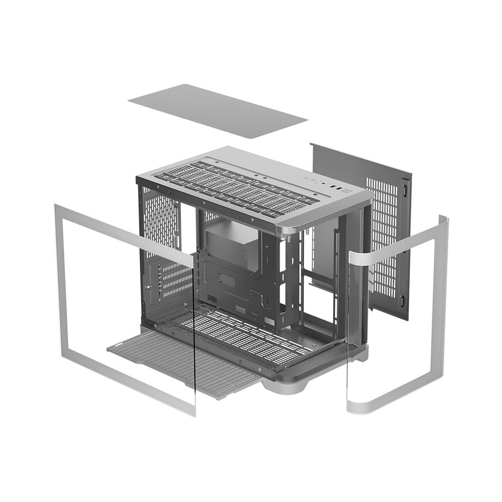 Carcasa 1STPLAYER UV6-WH, RGB, Cube Tower, White - 7