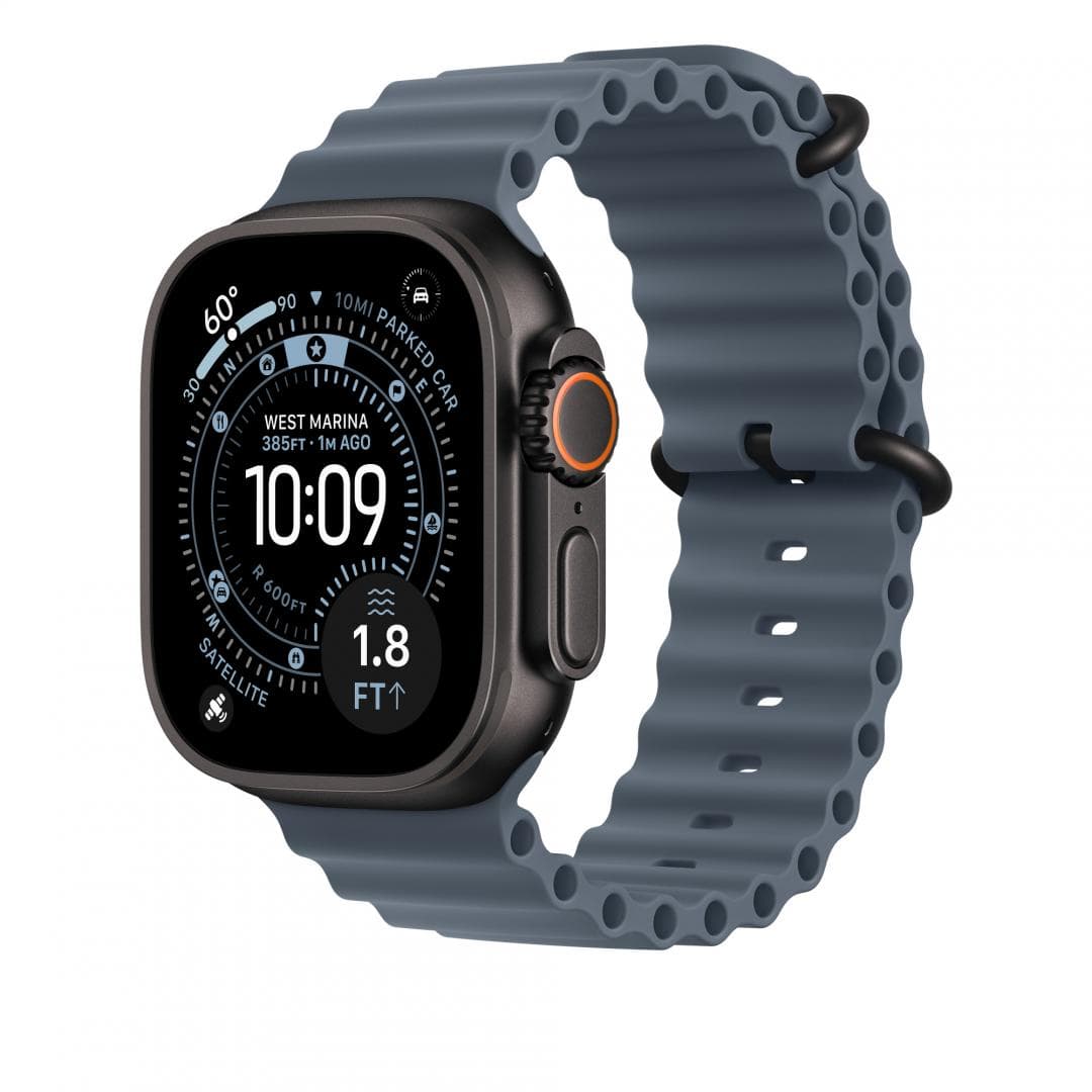 Apple Watch 49mm Anchor Blue Ocean Band Extension - Black Titanium Finish - 3