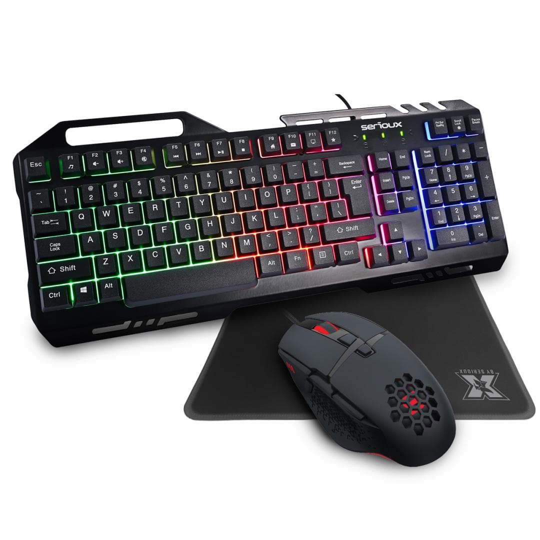 Kit Gaming Serioux Tobis 3 in 1, Tastatura de gaming,