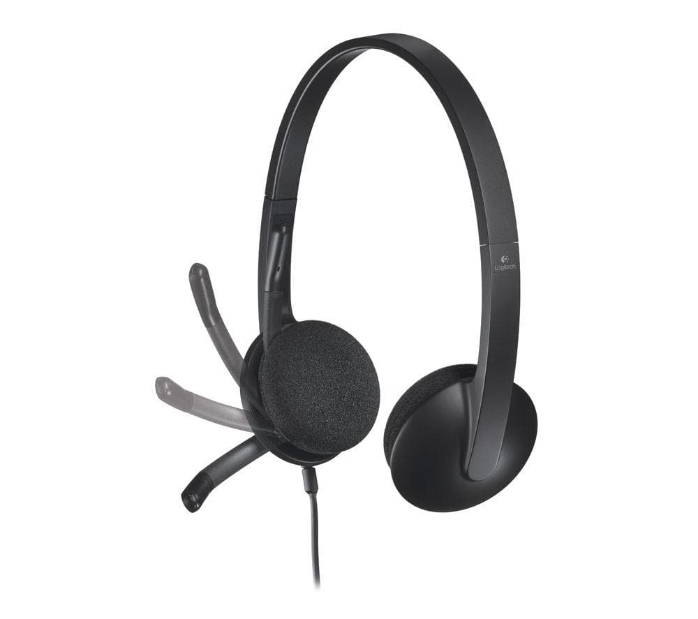 Casti Head-band Logitech H340, Cu fir, Negru - 4
