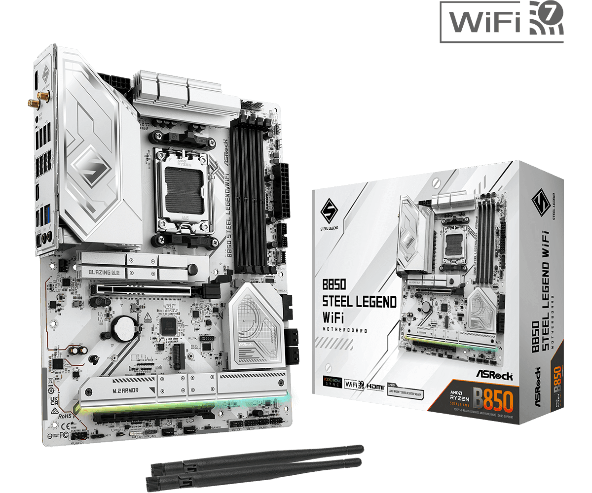 Placa de baza ASRock B850 Steel Legend WiFi, Socket AM5,