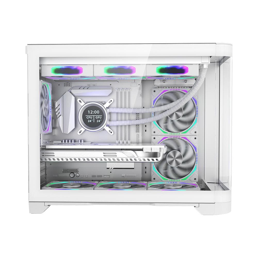 Carcasa 1STPLAYER UV6-WH, RGB, Cube Tower, White - 4