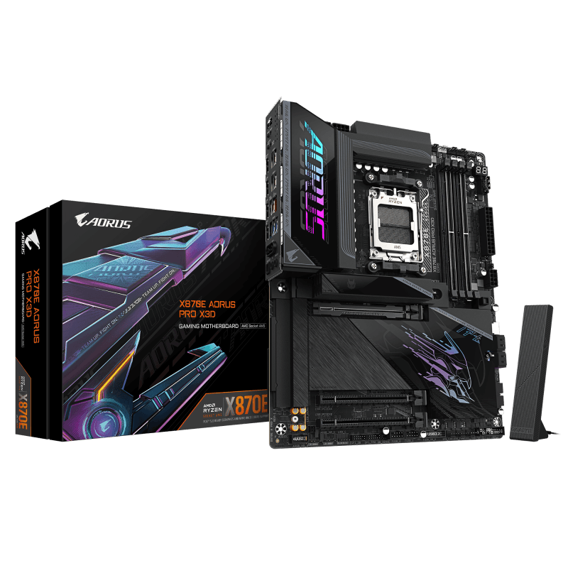 GIGABYTE X870E AORUS PRO X3D. Processor manufacturer: AMD, Processor socket: