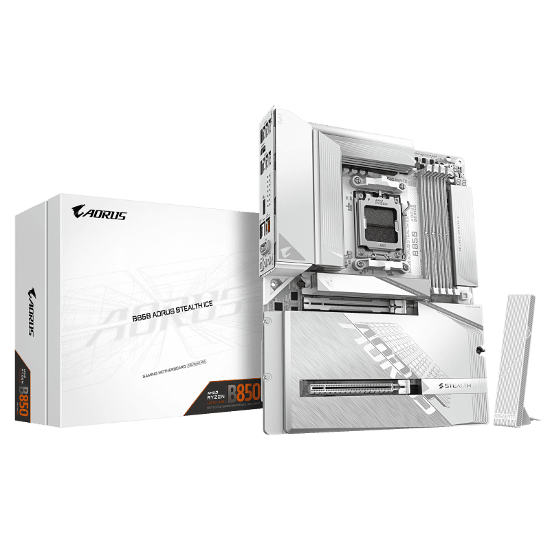 Placa de baza Gigabyte B850 AORUS STEALTH ICE, Socket AM5,