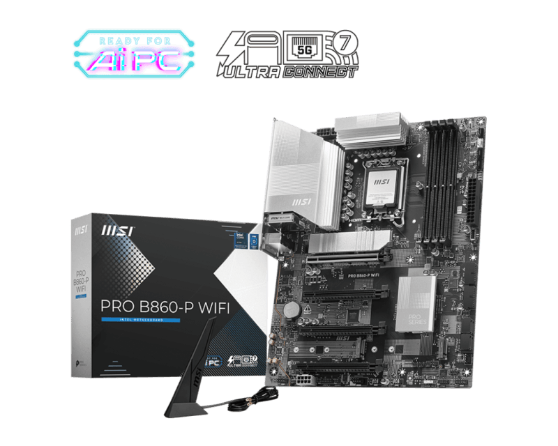 Placa de baza MSI PRO B860-P WIFI, Socket 1851, DDR5,