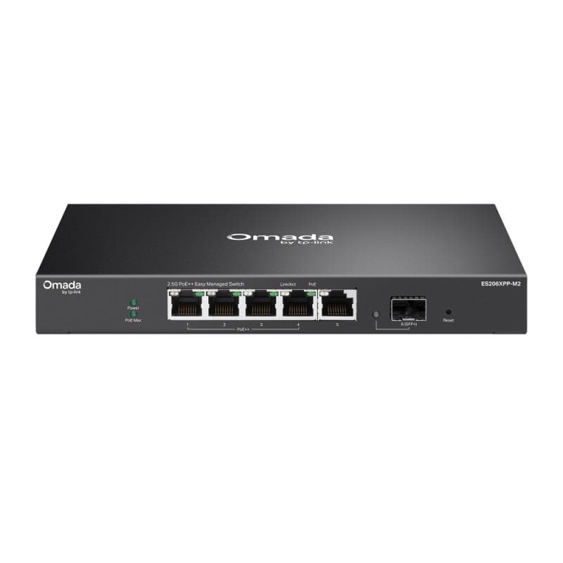 Omada 5-Port 2.5GBASE-T and 1-Port 10GE SFP+ Easy Managed Switch