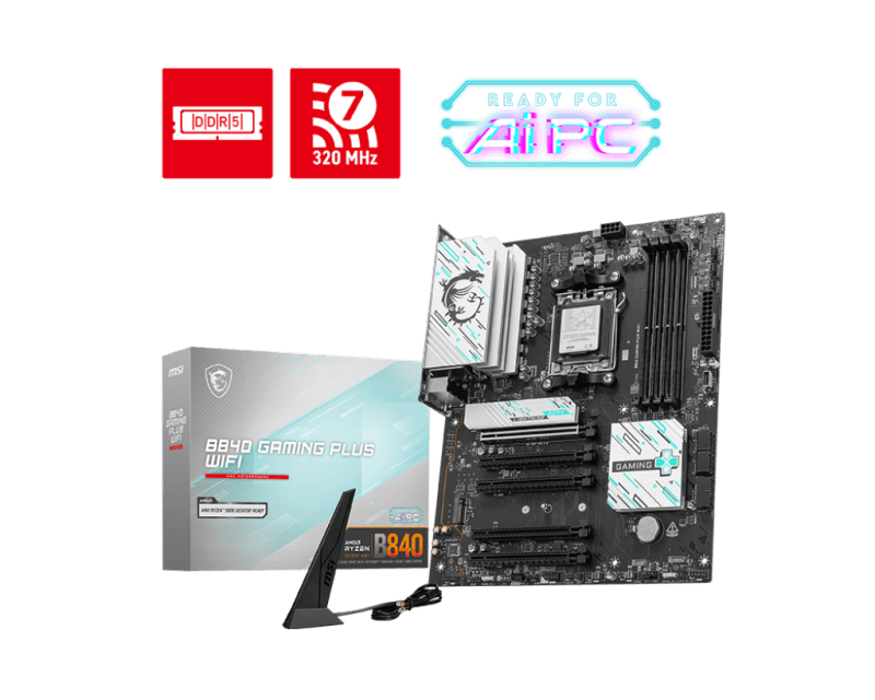 Placa de baza MSI B840 GAMING PLUS WIFI, Socket AM5,